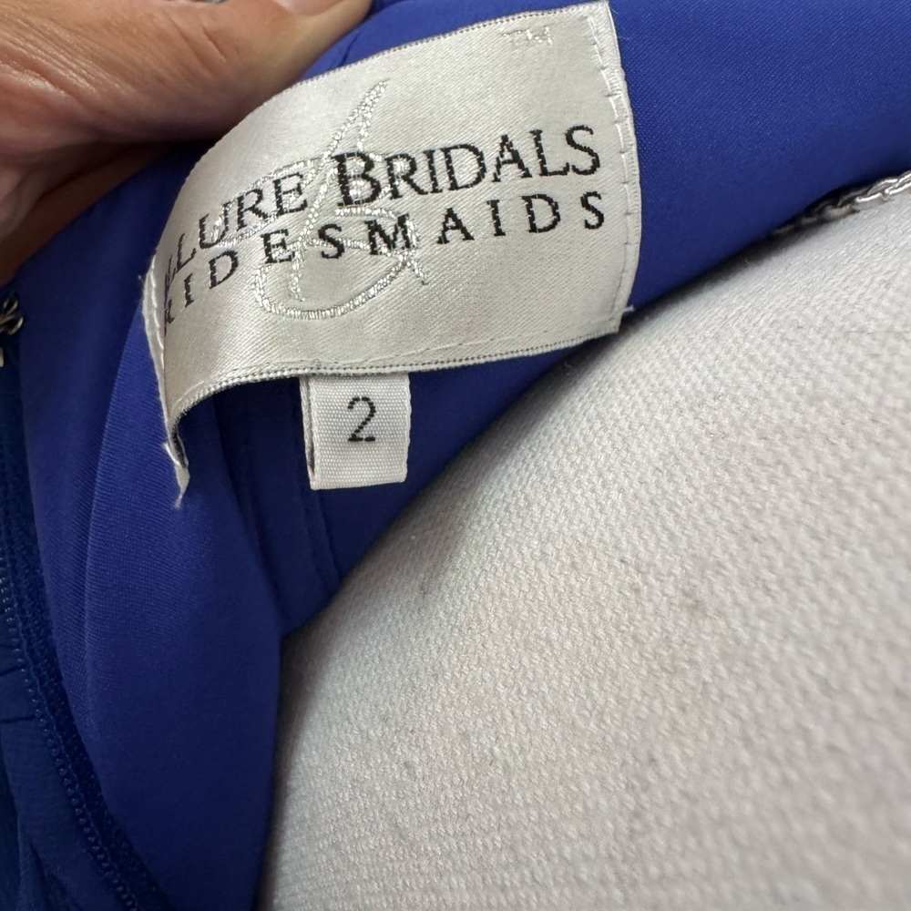 Allure 1267 Bridesmaid Dress Royal Size 2 NWT - Picture 6 of 6